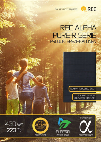 Solarmodul REC TwinPeak 5 & Alpha Pure-R (Full Black & Standard)