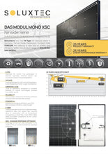 Laden Sie das Bild in den Galerie-Viewer, Solarmodul SOLUXTEC MONO XSC (Full Black, Standard &amp; Glas-Glas)